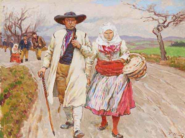 Vaclav Brozik Moravians Spain oil painting art
